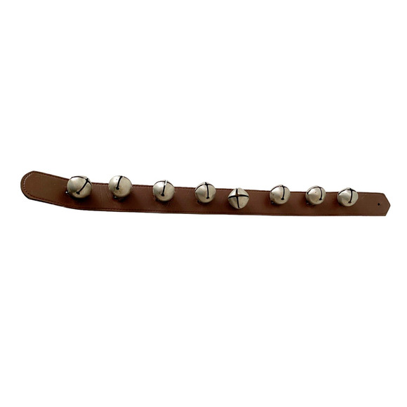 Vintage Other - Vintage Sleigh Bells Leather Strap 8 Bells Christmas Holiday Decor Door 24"